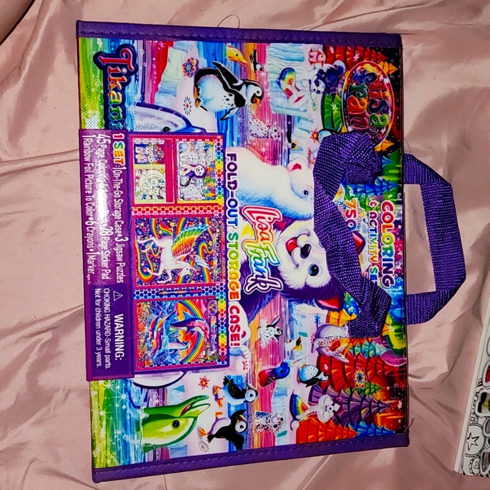 Bendon Lisa Frank Coloring & Activity Set with Fold Out Storage Case